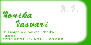 monika vasvari business card
