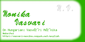 monika vasvari business card